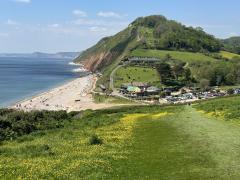 Looking back at Branscombe Beach - we had a very welcome break at the cafe there